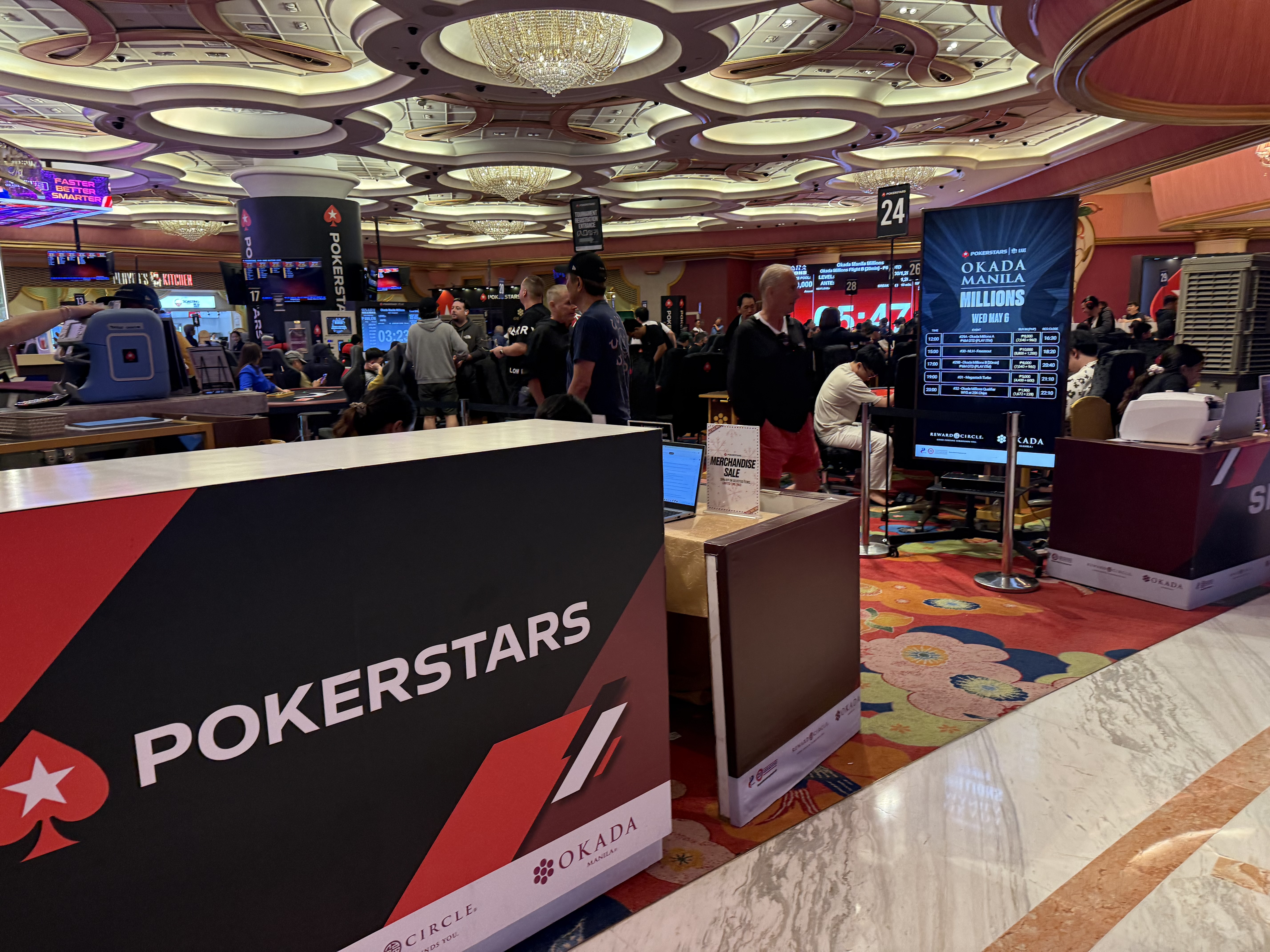 PokerStars Live Manila レジストレーションデスク - Okada Manila