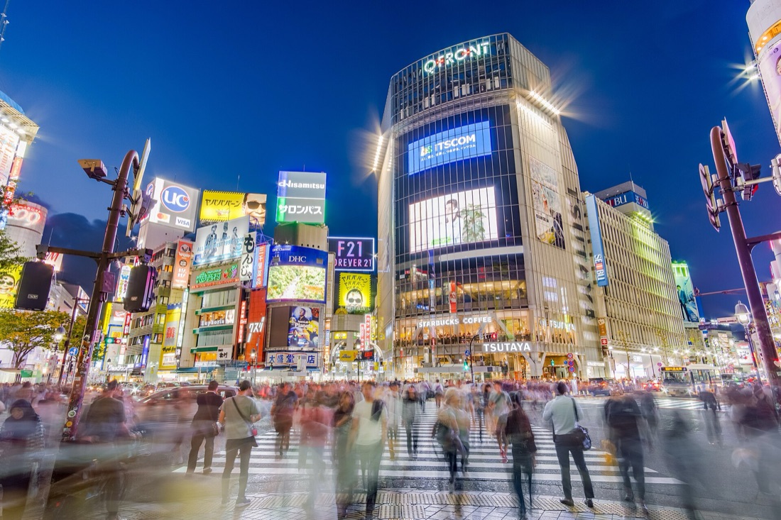 渋谷のイメージ（渋谷スクランブル交差点）